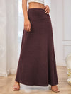 Jaliyah Solid Elastic Waist Maxi Skirt