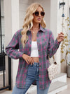 Juniper Pocketed Plaid Collared Neck Long Sleeve Shirt