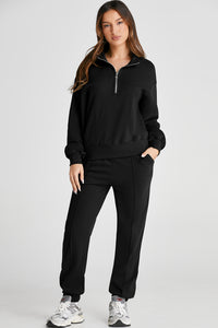 Rylee Half Zip Long Sleeve Top and Joggers Active Set