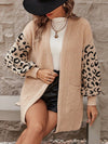 Paris Pocketed Leopard Open Front Cardigan