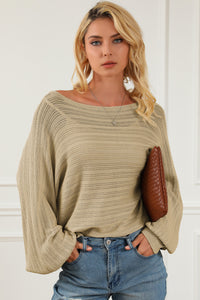 Gemma Boat Neck Lantern Sleeve Sweater