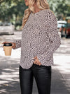 Julia Printed Round Neck Puff Sleeve Blouse