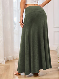 Jaliyah Solid Elastic Waist Maxi Skirt