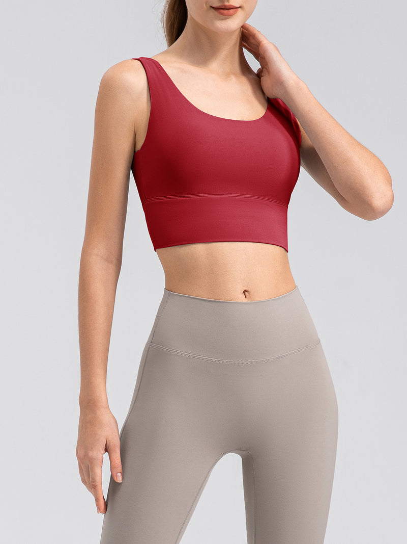 Ezra Scoop Neck Wide Strap Active Tank