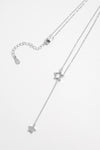 Kendall 925 Sterling Silver Zircon Star Drop Necklace