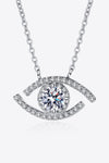 Alessia Moissanite Evil Eye Pendant 925 Sterling Silver Necklace