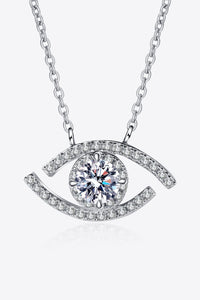 Alessia Moissanite Evil Eye Pendant 925 Sterling Silver Necklace