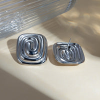 Alisson Stainless Steel Stud Earrings