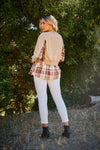 Lyla Double Layered Plaid Contrast Sweatshirt