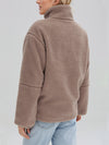 Alexandra Turtleneck Zip Up Long Sleeve Plush Jacket