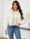 Kiana Pocketed Long Sleeve Cropped Hooded Winter Jacket