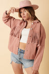 Belen Fringe Detail Cotton Twill Jacket