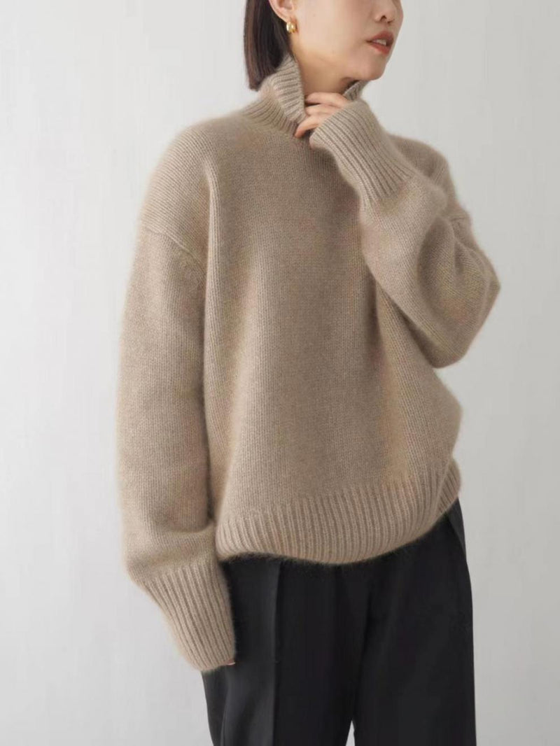 Elsie Turtleneck Dropped Shoulder Long Sleeve Sweater