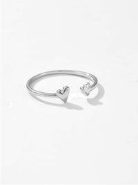 Haven 925 Sterling Silver Heart Open Ring