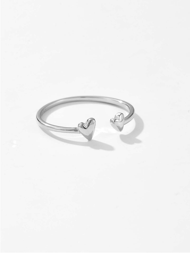 Haven 925 Sterling Silver Heart Open Ring