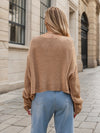 Andi Round Neck Dropped Shoulder Long Sleeve Sweater