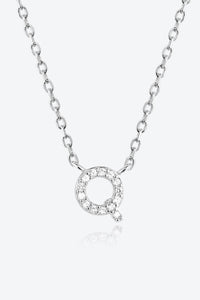 Angelina Q To U Zircon 925 Sterling Silver Necklace