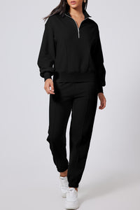 Rylee Half Zip Long Sleeve Top and Joggers Active Set