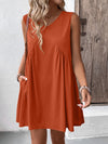 Jordyn Ruched V-Neck Sleeveless Mini Dress