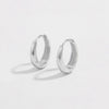 Alyssa 925 Sterling Silver Huggie Earrings