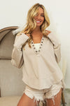 Mikaela Washed Thumbhole Cuff Sweatshirt