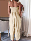 Hailey Smocked Spaghetti Strap Jumpsuit