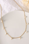 Sofia 18K Gold-Plated Titanium Steel Pearl Necklace