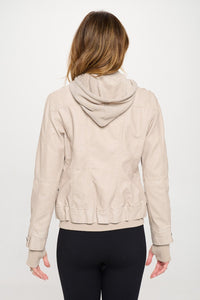 Camilla Double Zip Hooded Long Sleeve Jacket