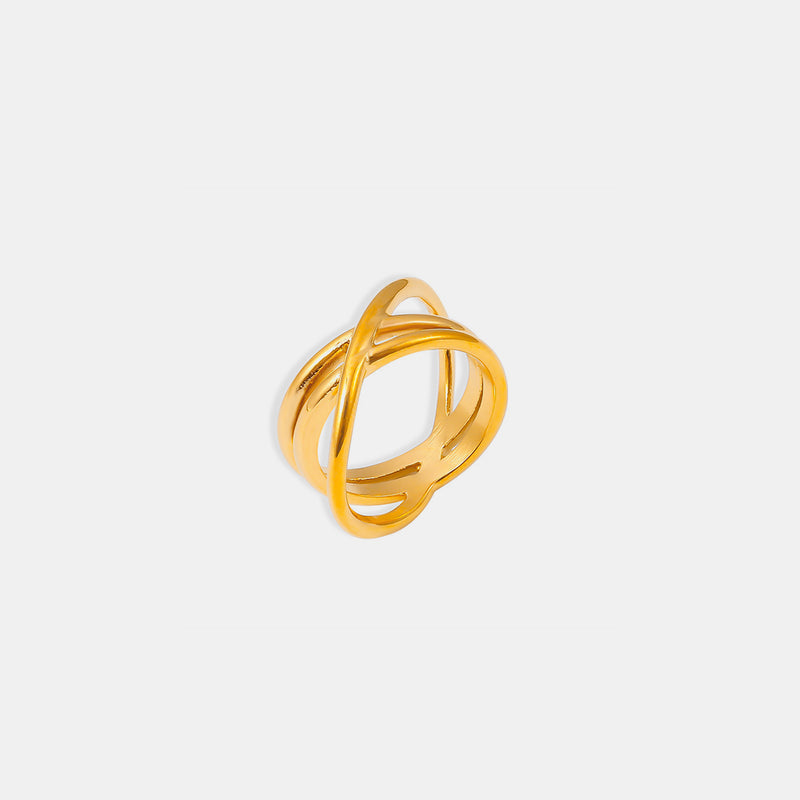 Marley 18K Gold-Plated Crisscross Ring