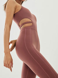 Kyla Cutout Asymmetrical Neck Active Jumpsuit