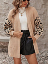 Paris Pocketed Leopard Open Front Cardigan