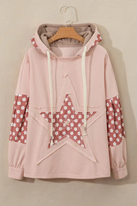 Julianna Drawstring Star Long Sleeve Hoodie