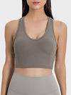 Emma Scoop Neck Wide Strap Active Tank