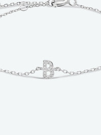 Rylie A To F Zircon 925 Sterling Silver Bracelet