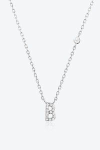 Angelina A To F Zircon 925 Sterling Silver Necklace