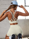 Beatrice Crisscross Spaghetti Strap Sports Bra