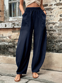 Kenia Elastic Waist Pants with Pockets