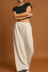 Paisley Drawstring Wide Leg Pants