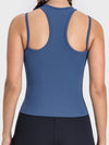 Kamilah Cutout Round Neck Racerback Active Tank