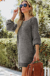 Emily Boat Neck Long Sleeve Sweater Dress