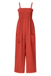 Virginia Smocked Spaghetti Strap Wide Leg Jumpsuit