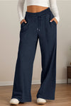 Scarlet Drawstring Elastic Waist Wide Leg Pants