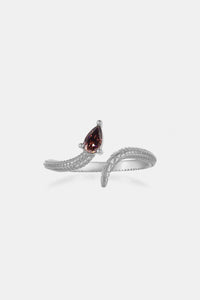 Estrella 925 Sterling Silver Zircon Snake Shape Ring