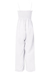 Virginia Smocked Spaghetti Strap Wide Leg Jumpsuit