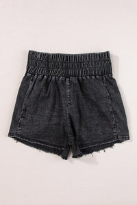 Tinsley High Waist Raw Hem Denim Shorts