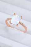 Makayla Square Moonstone Ring