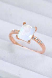 Makayla Square Moonstone Ring