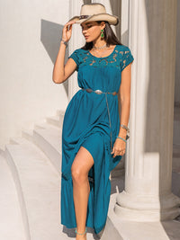 Arabella Round Neck Short Sleeve Maxi Dress