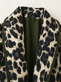 Maddie Leopard Open Front Long Sleeve Outerwear