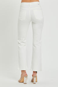 Amelie Mid Rise Bootcut Jeans with Pockets